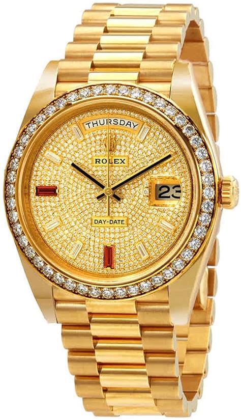 reloj rolex 18 kilates con diamantes